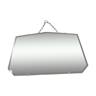 Mirror beveled with his chain 60 x 35 cm