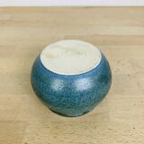 Vase boule grès bleu