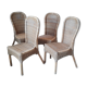4 chaises rotin vintage 1970