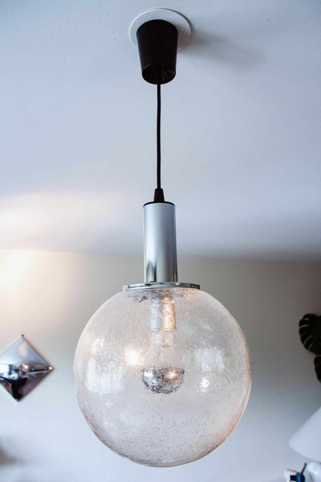 Glass chandelier by Murano Targetti Sankey, Italy 1970