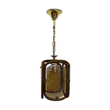 Suspension rotin vintage 60