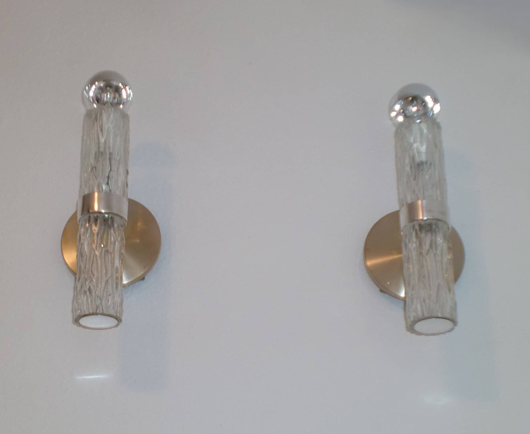 2x Kaiser Leuchten Wall Lamps, 1960s Mid-Century Modern MCM Sconces