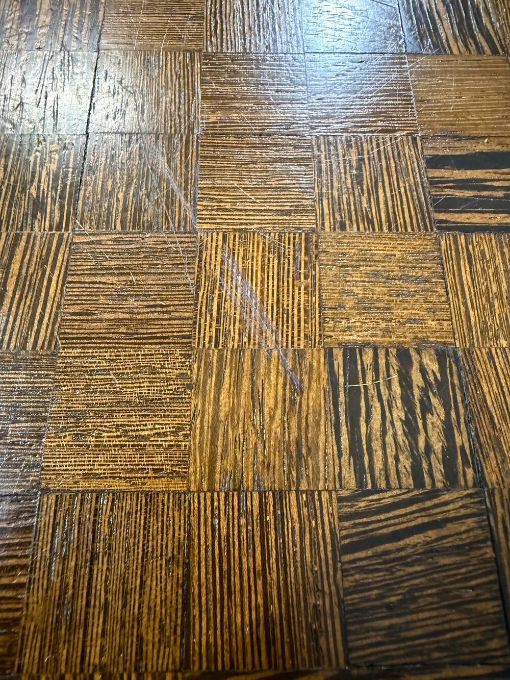 Danish coffee table in wenge end-grain mosaic Tranekaer Denmark