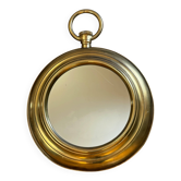 Large brass mirror in the style of Piero Fornasetti, 60 Italy.