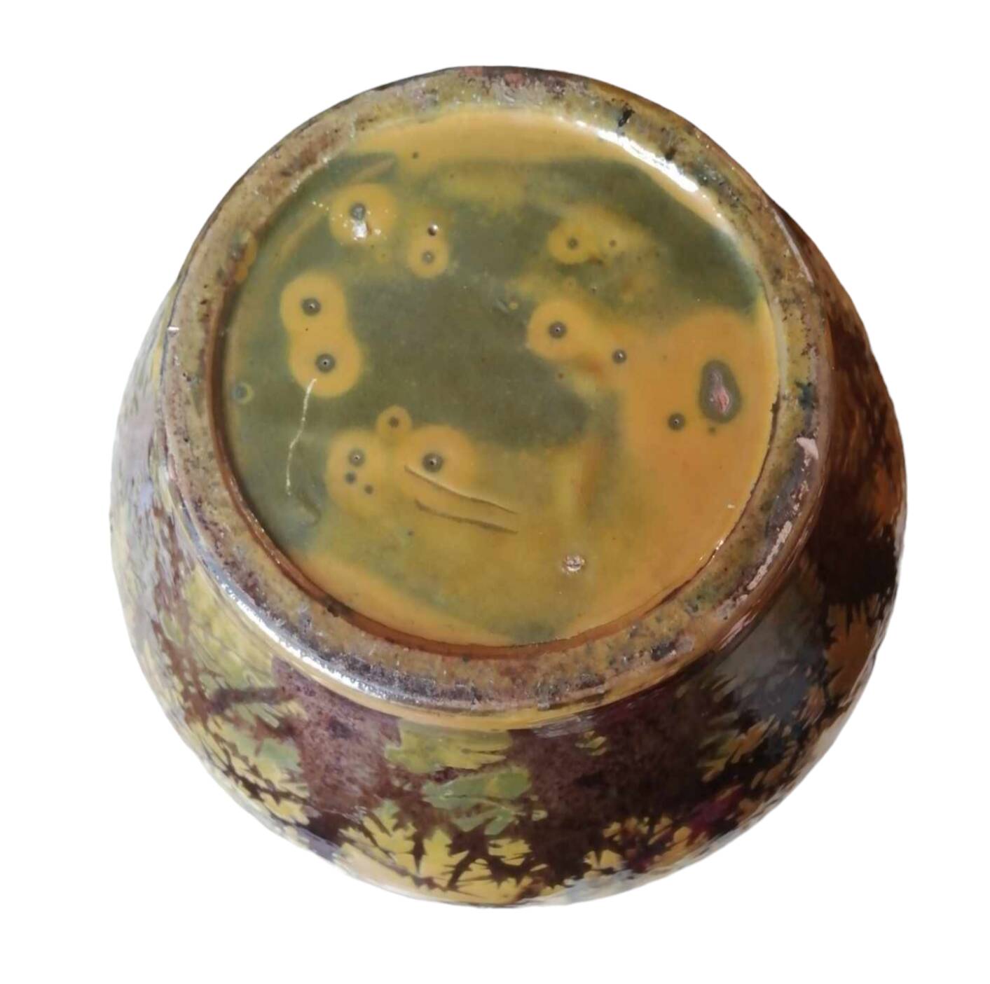 Art Deco vase Émile Simonod glazed terracotta