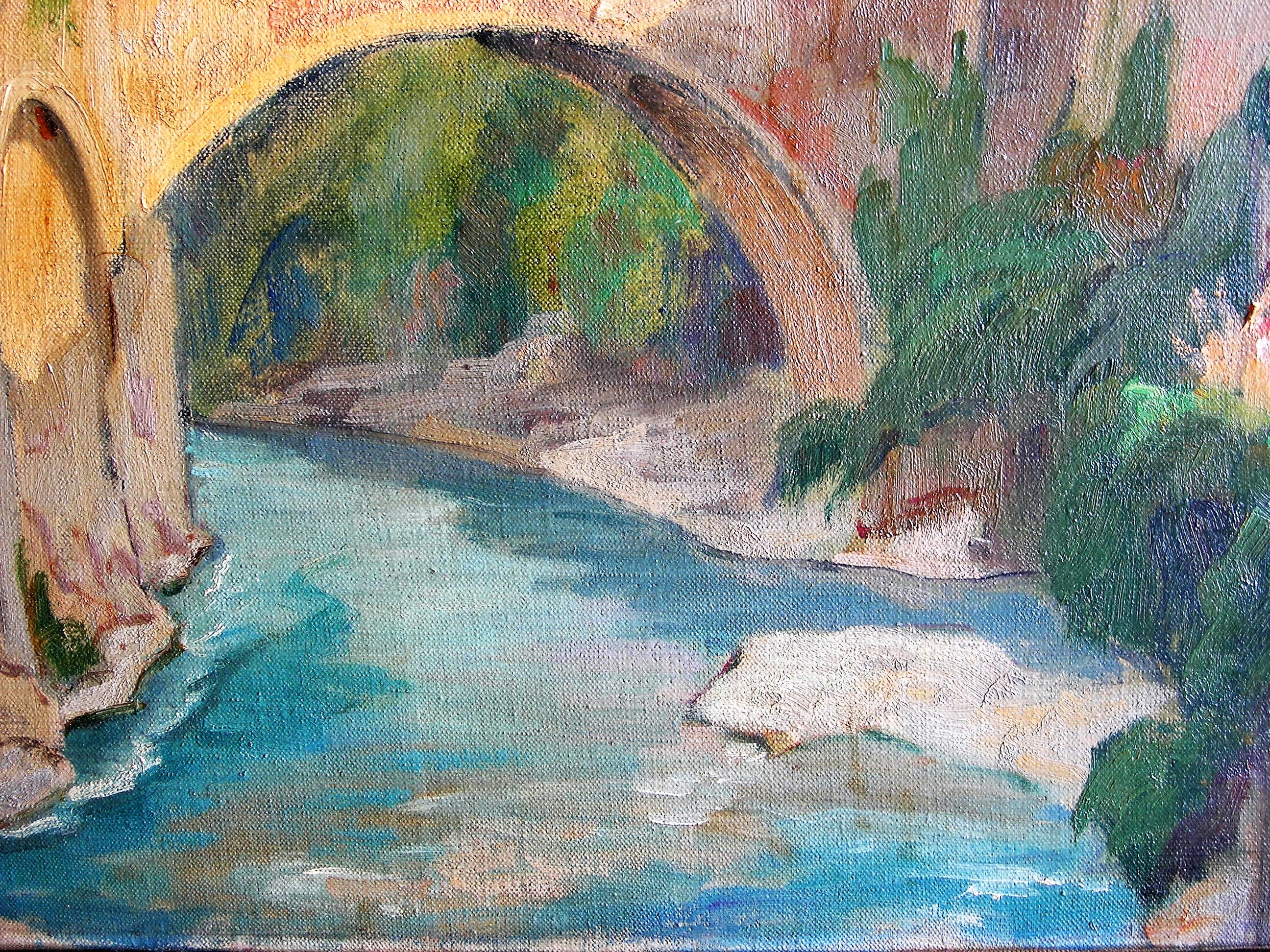 View of a village in the Pyrenees by Louis Courtin 1812-1841