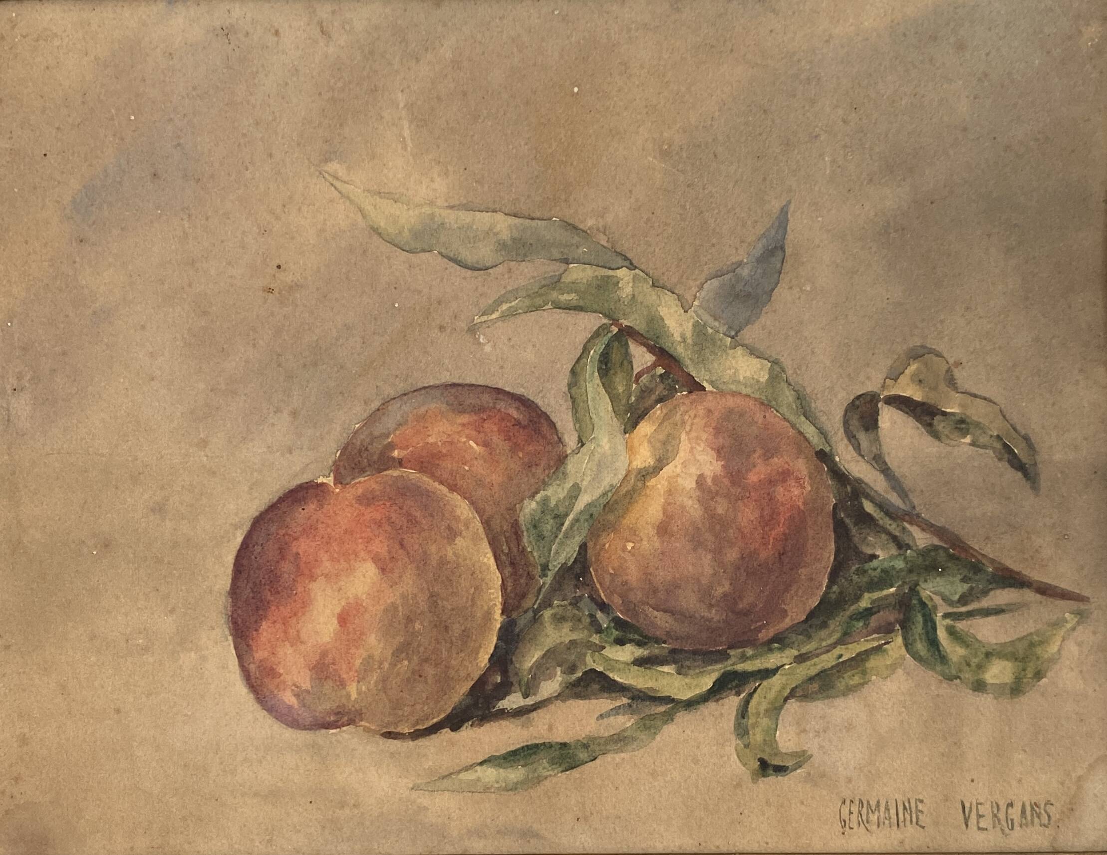 Pastel 1900, still life and glass frame