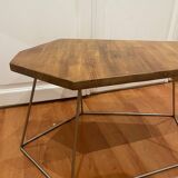Table basse en bois et fer