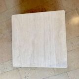 Coffee table in honed travertine by Claude Berraldacci