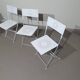 4 x solid metal folding chairs 80s