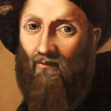 Jules Toulot XIX century. Portrait after Raphael. Oil on canvas dated 1880.