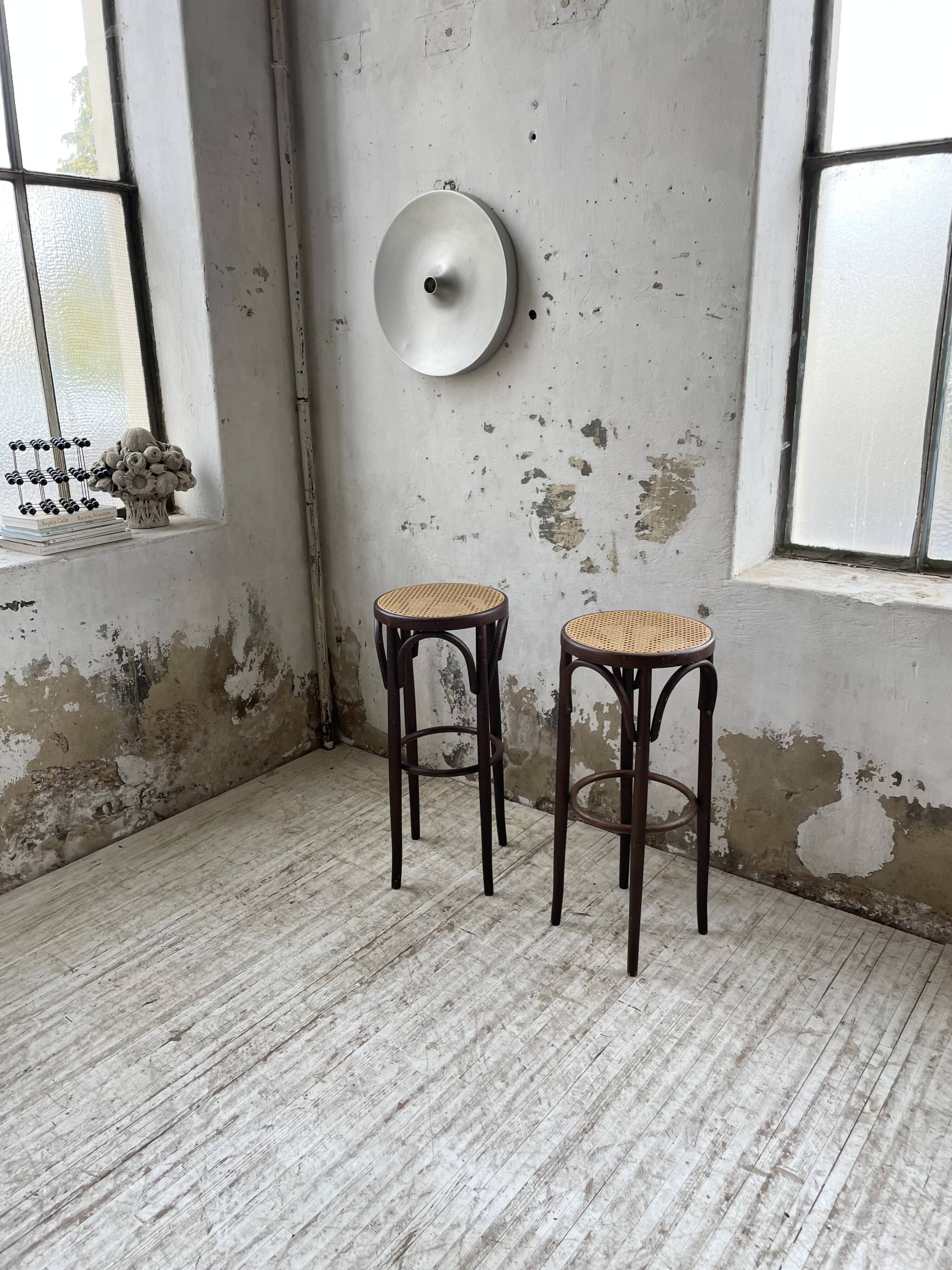 High cane bistro stools