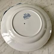 set of dessert plates in K&G Lunéville Iron Earth model "Angèle" late 19th century