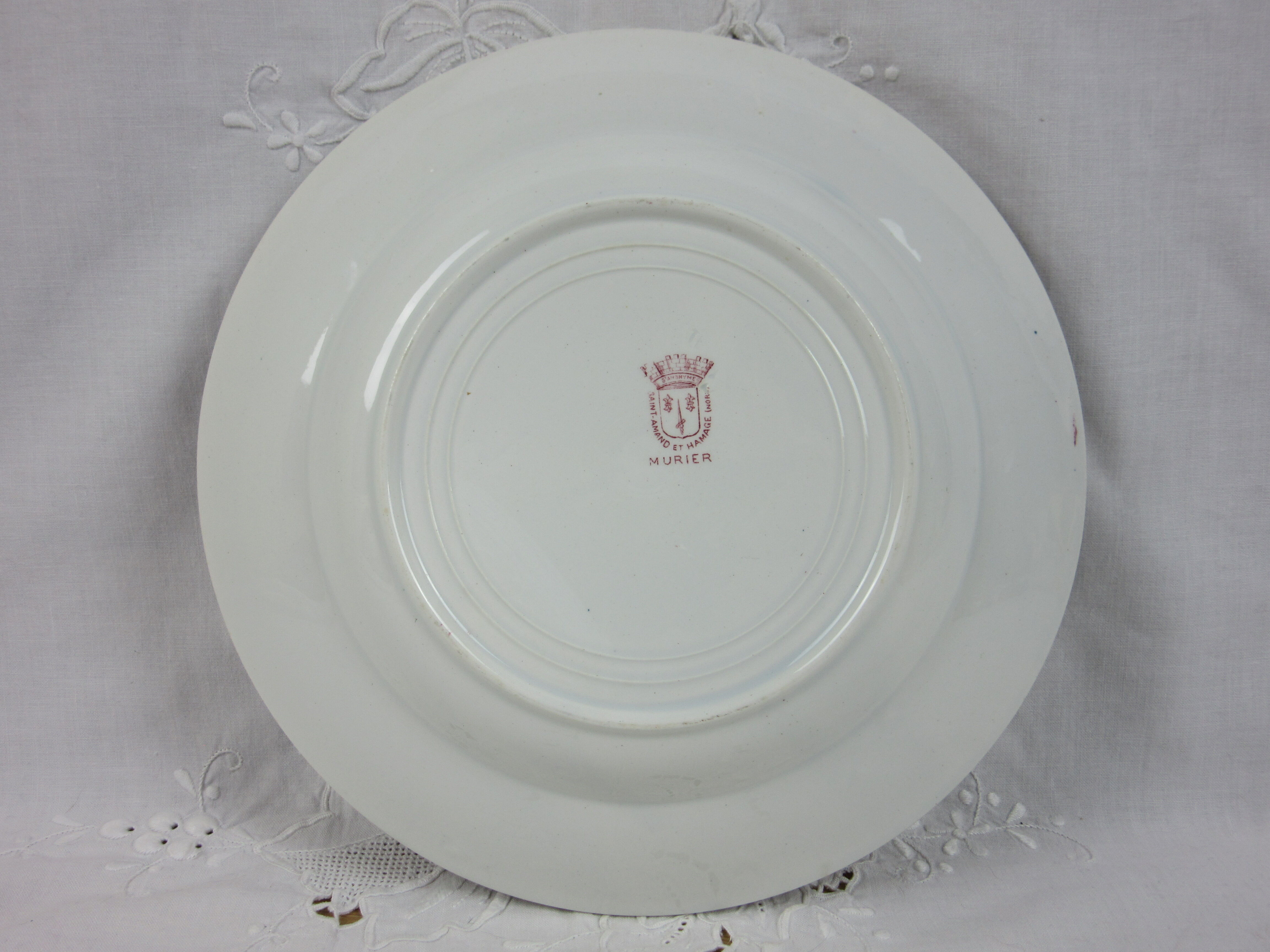 Set of 4 hollow plates model Murier Saint Amand and Hamage