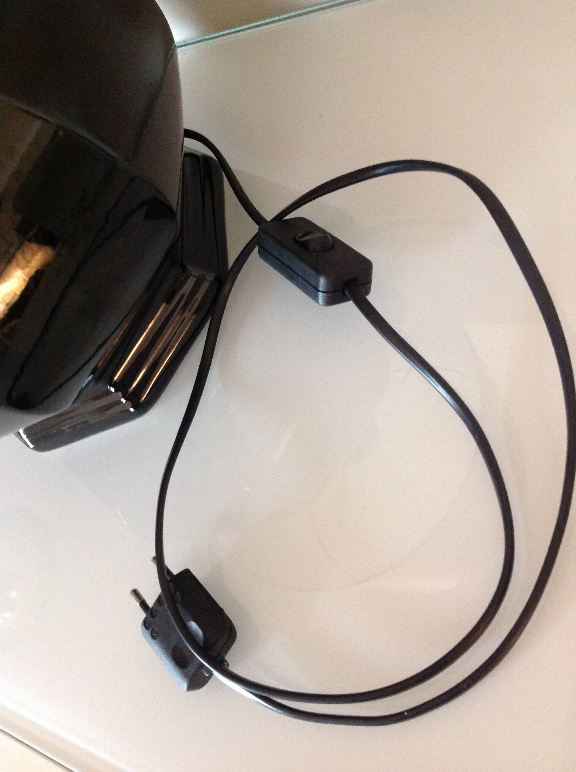 Octagonal black ceramic lamp and gold lampshade / vintage 70s