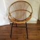 Fauteuil en rotin vintage