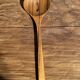 Salad server or large teak spoon in oval openwork shape L30 D9
