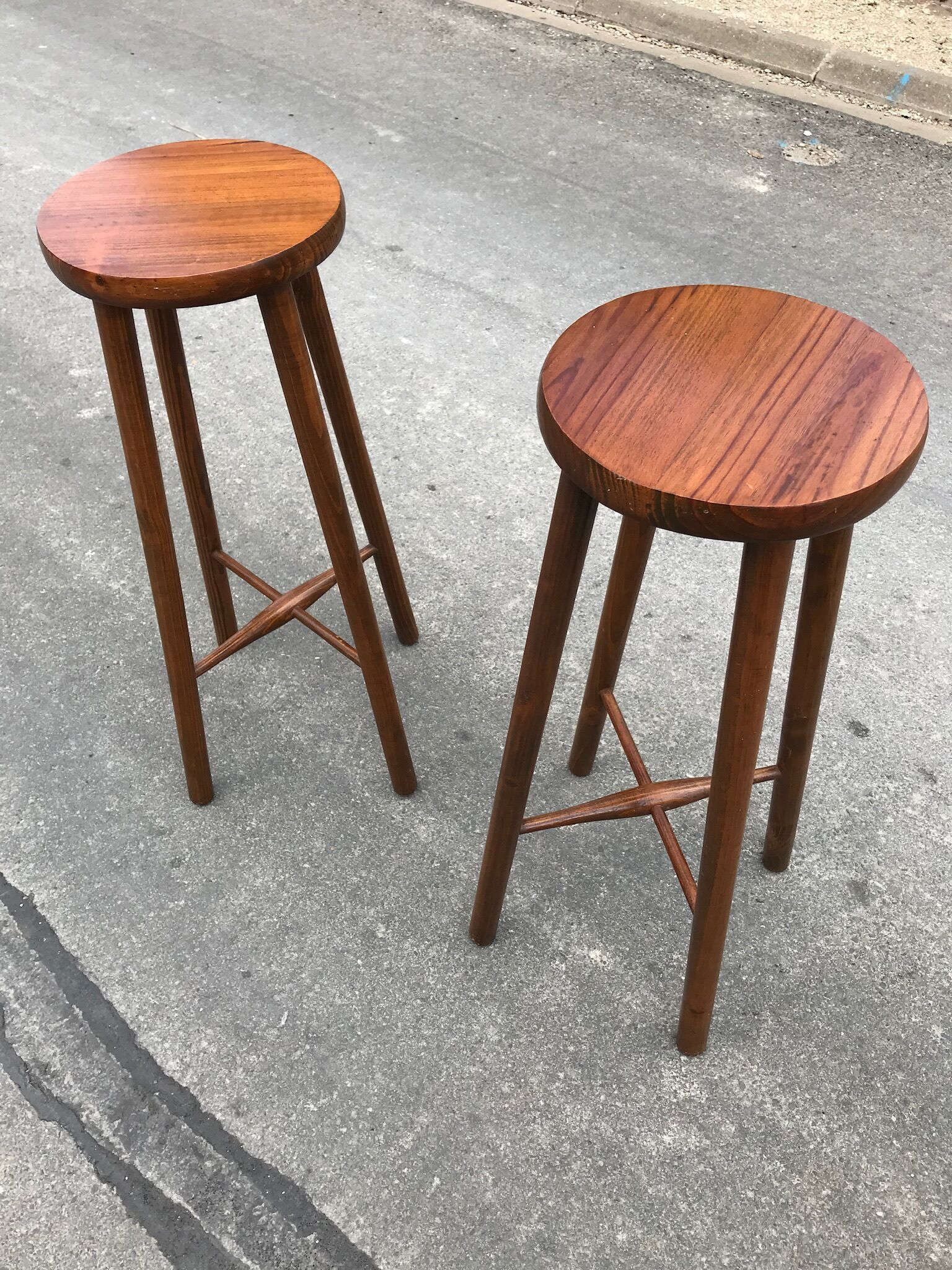 Pair of high vintage stools 1960