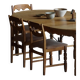 Table à manger ronde en chêne massif avec deux rallonges, milieu du siècle danois, années 1960