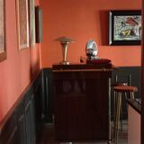 Bar from the 1960s in rosewood with 2 stools.