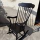 Rocking-chair noir vintage