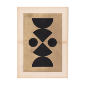 Collage sur papier ancien • C465 • signé Eawy