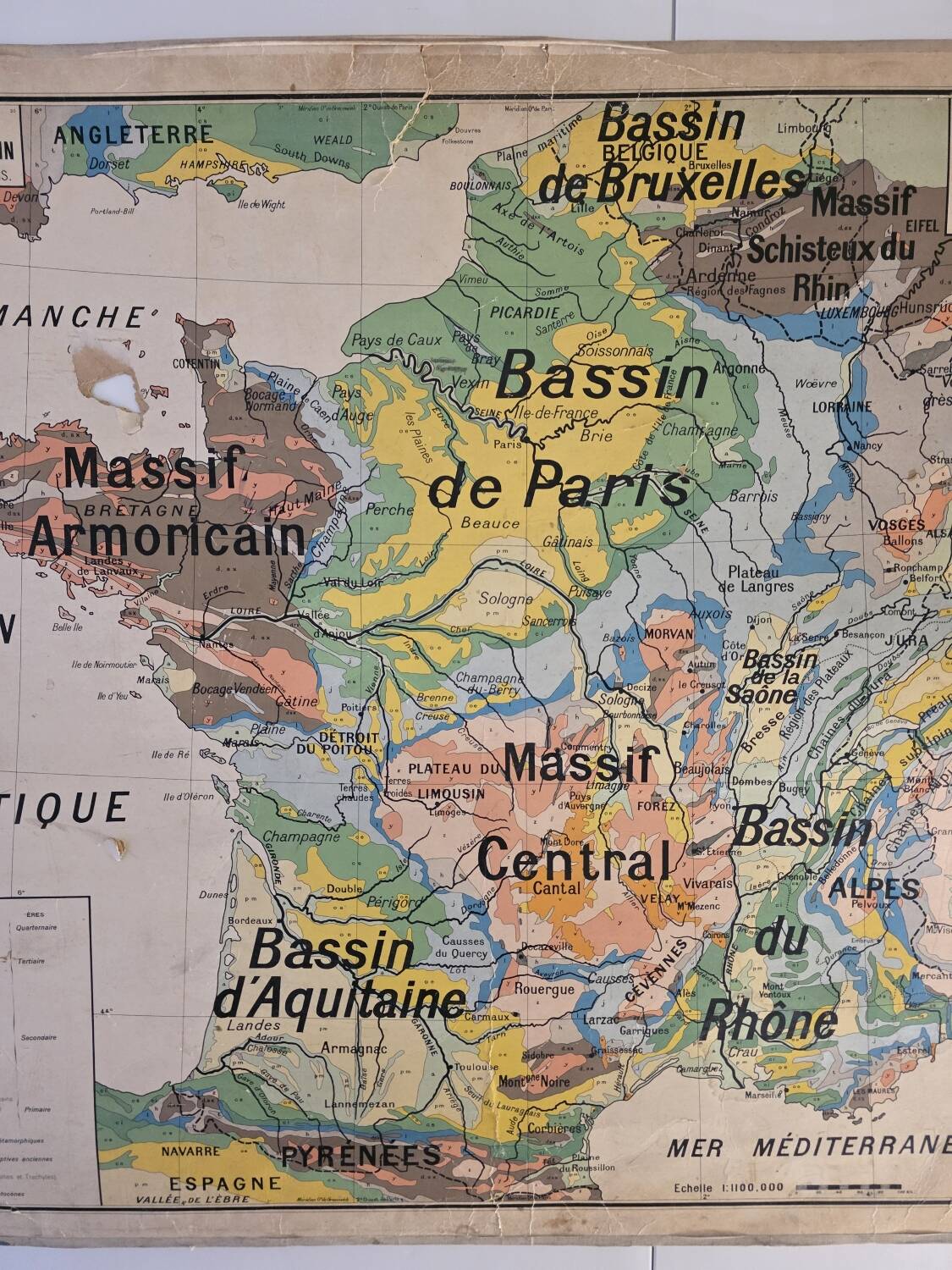 Carte de France vintage (recto verso)