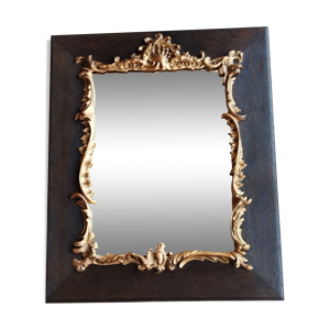 Miroir noir et or