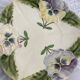 : Antique Longchamp slipware plate - Pansy decoration