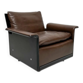 Fauteuil en cuir 620 vintage des années 1960 par Dieter Rams pour Vitsoe