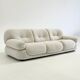Sapporo three-seater sofa by Mario Marenco for Mobil Girgi in cream