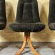 3x 60s 70s chair swivel chair dining chair mid century Danish modern design