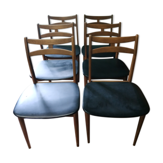 Set of 6 teak chairs