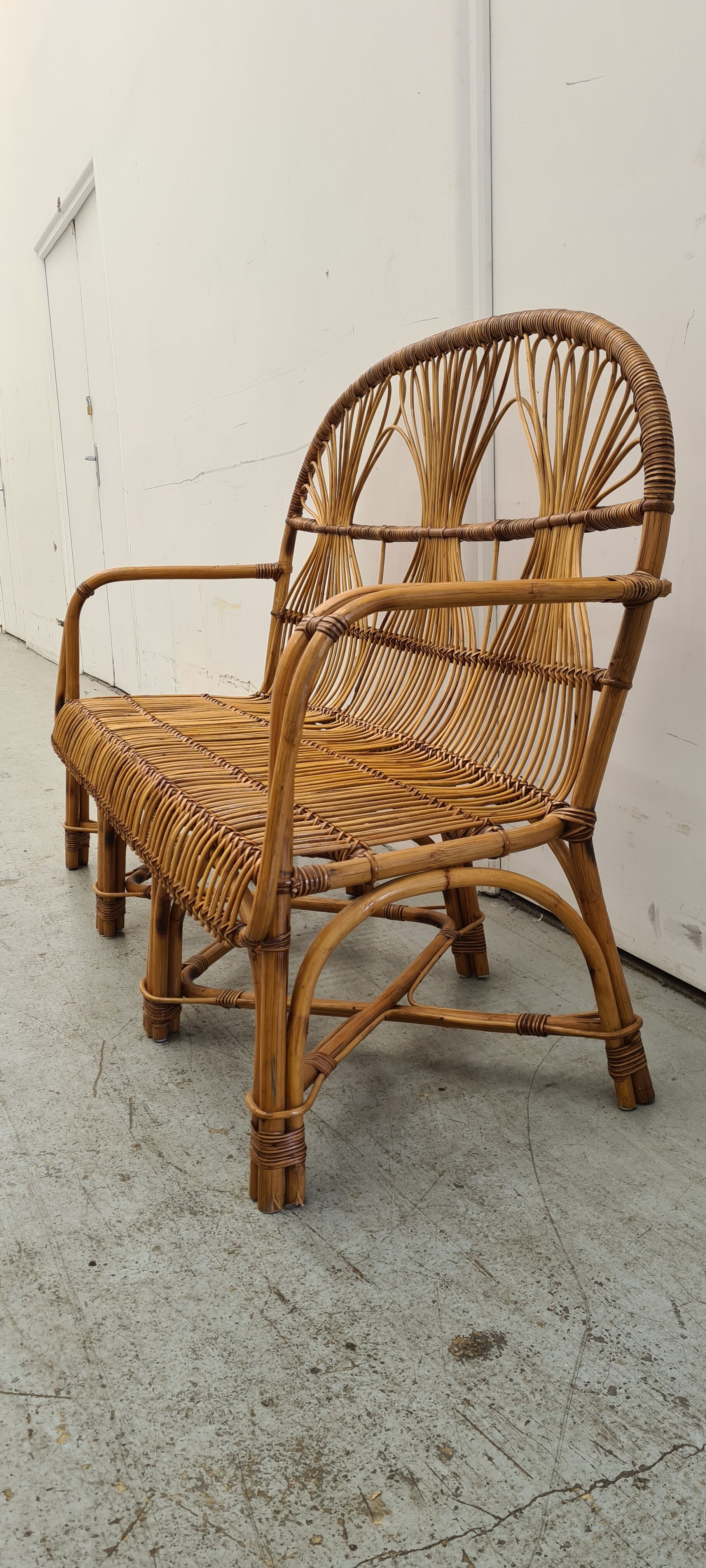 Rattan bench
