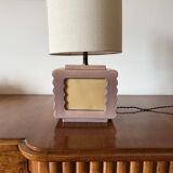 Art deco ceramic table lamp, Andre Fau Boulogne France circa 1940s