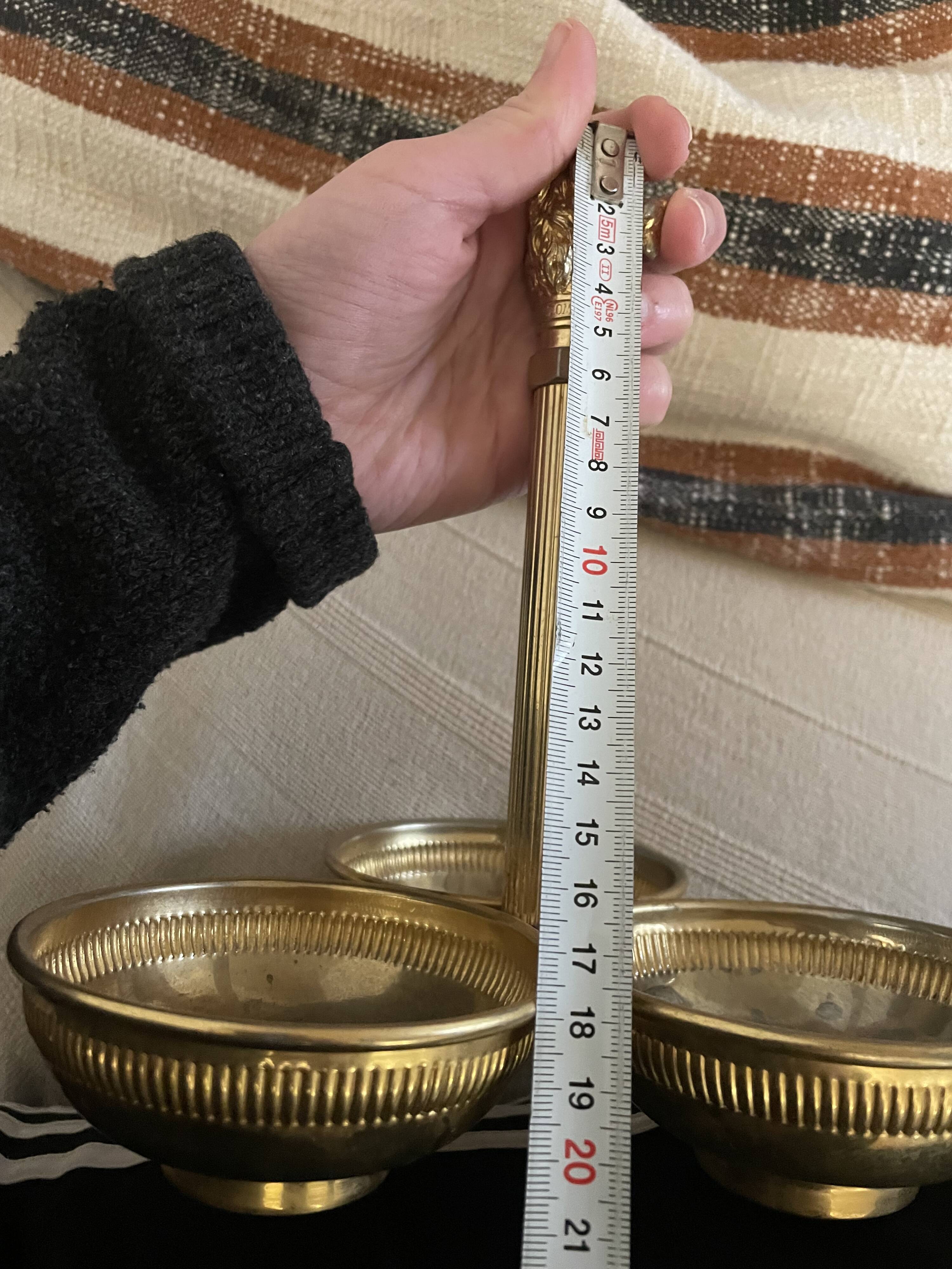 Vintage brass gold aperitif server