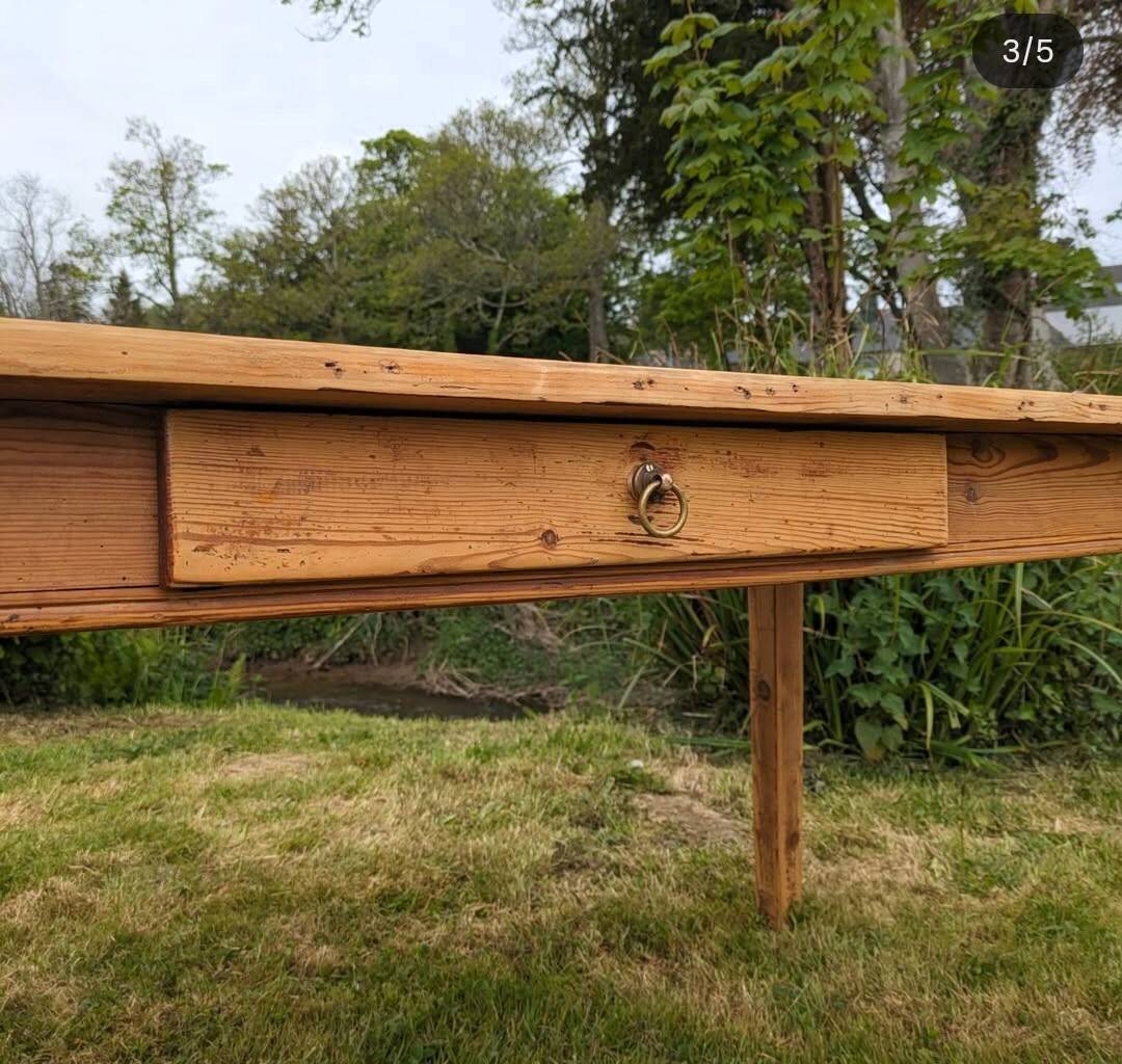 Vintage Farm Table in Pine - Chic Country Spirit - 180cm