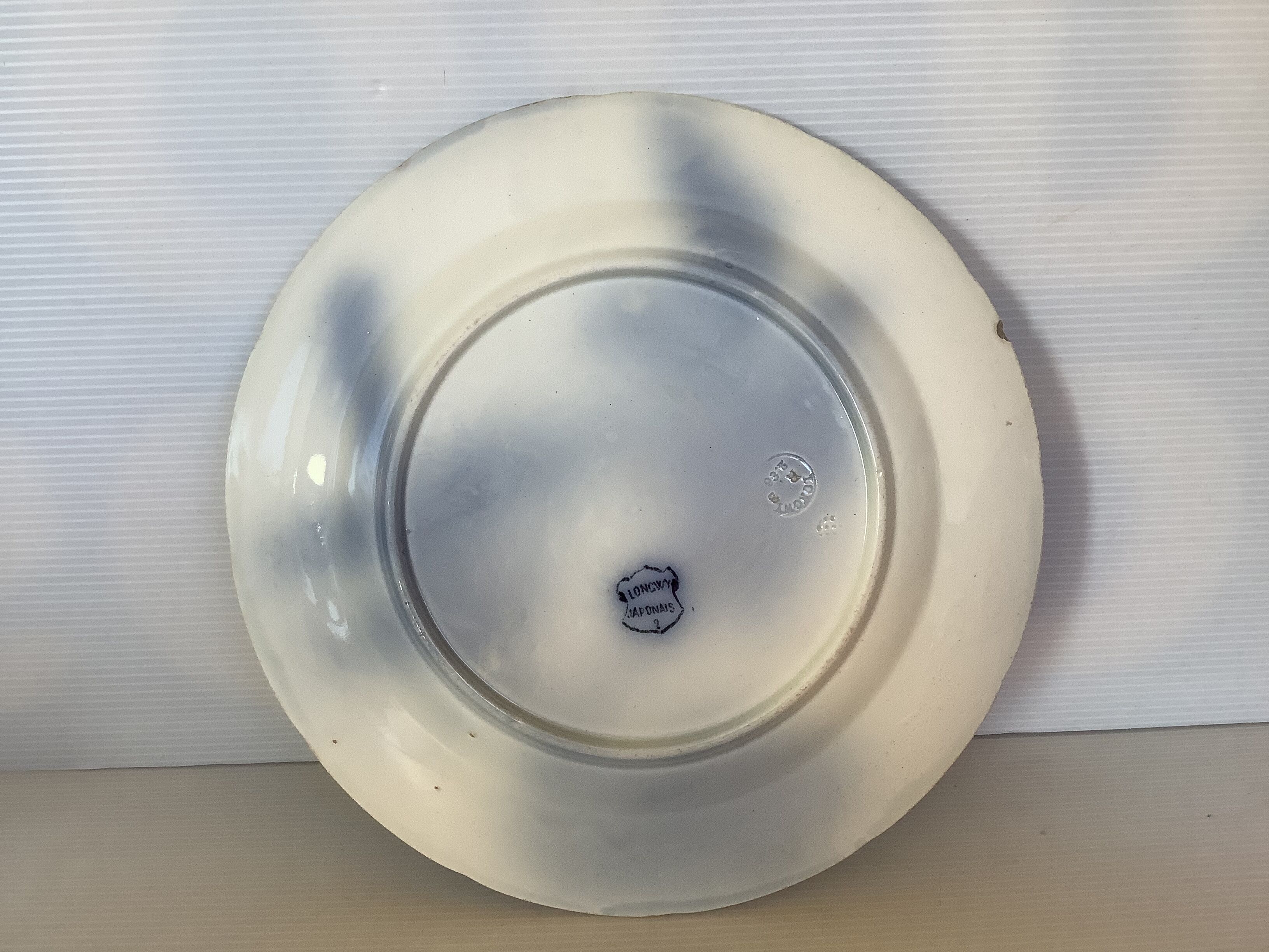 Paire anciennes assiettes longwy japonais