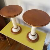 Alabaster and marble pedestal table