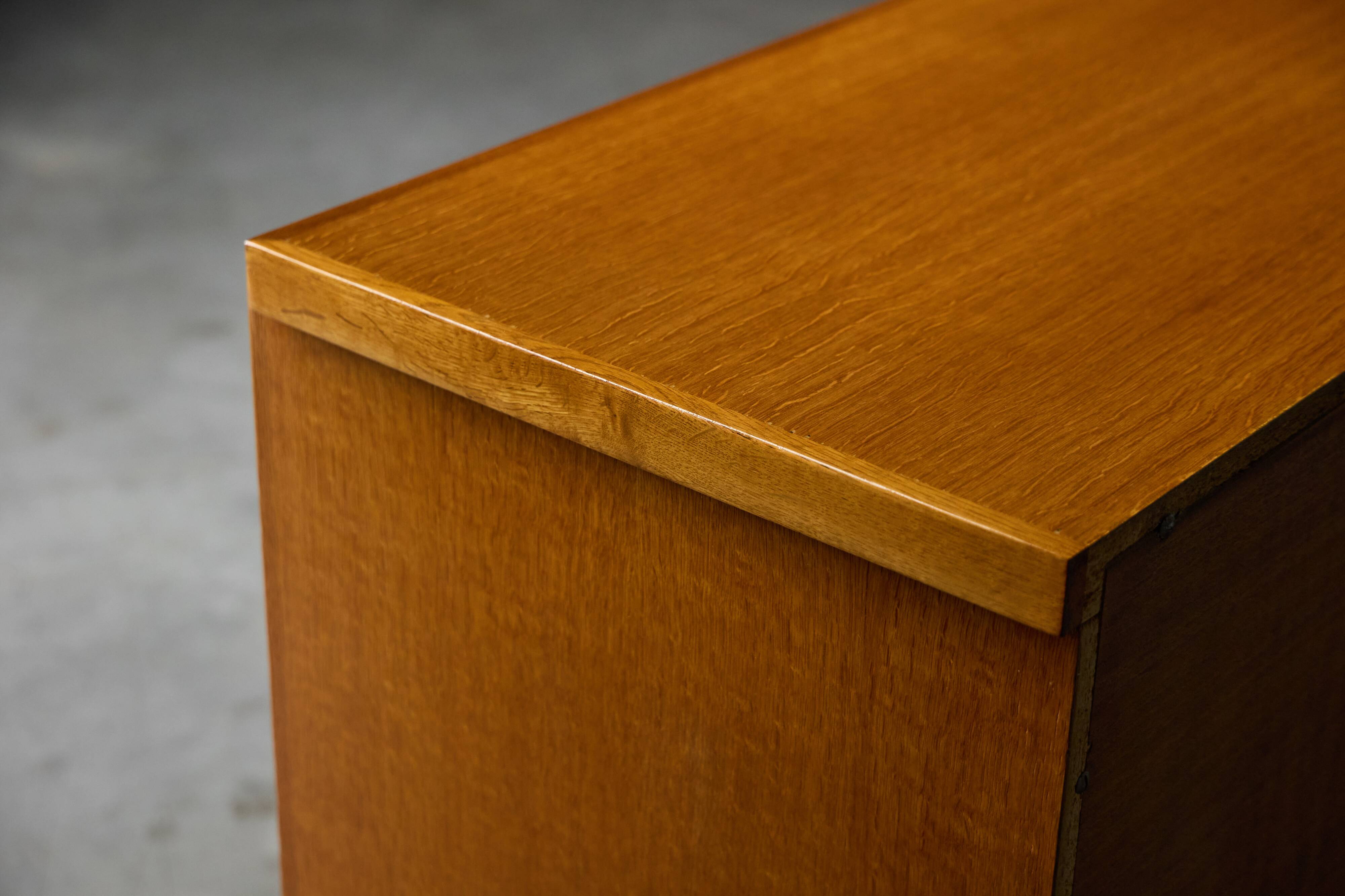 Brutalist Oak Buffet, Belgium, 1960s
