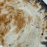 Red earthenware dessert plate