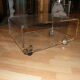 Coffee table on wheels 1970, design David Lange, Les invisible du Marais