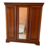 Armoire penderie en plaquage merisier
