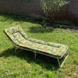 Vintage sun lounger - deckchair with floral decor