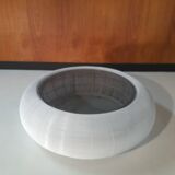 Table basse ronde Roche Bobois en métal filaire blanc
