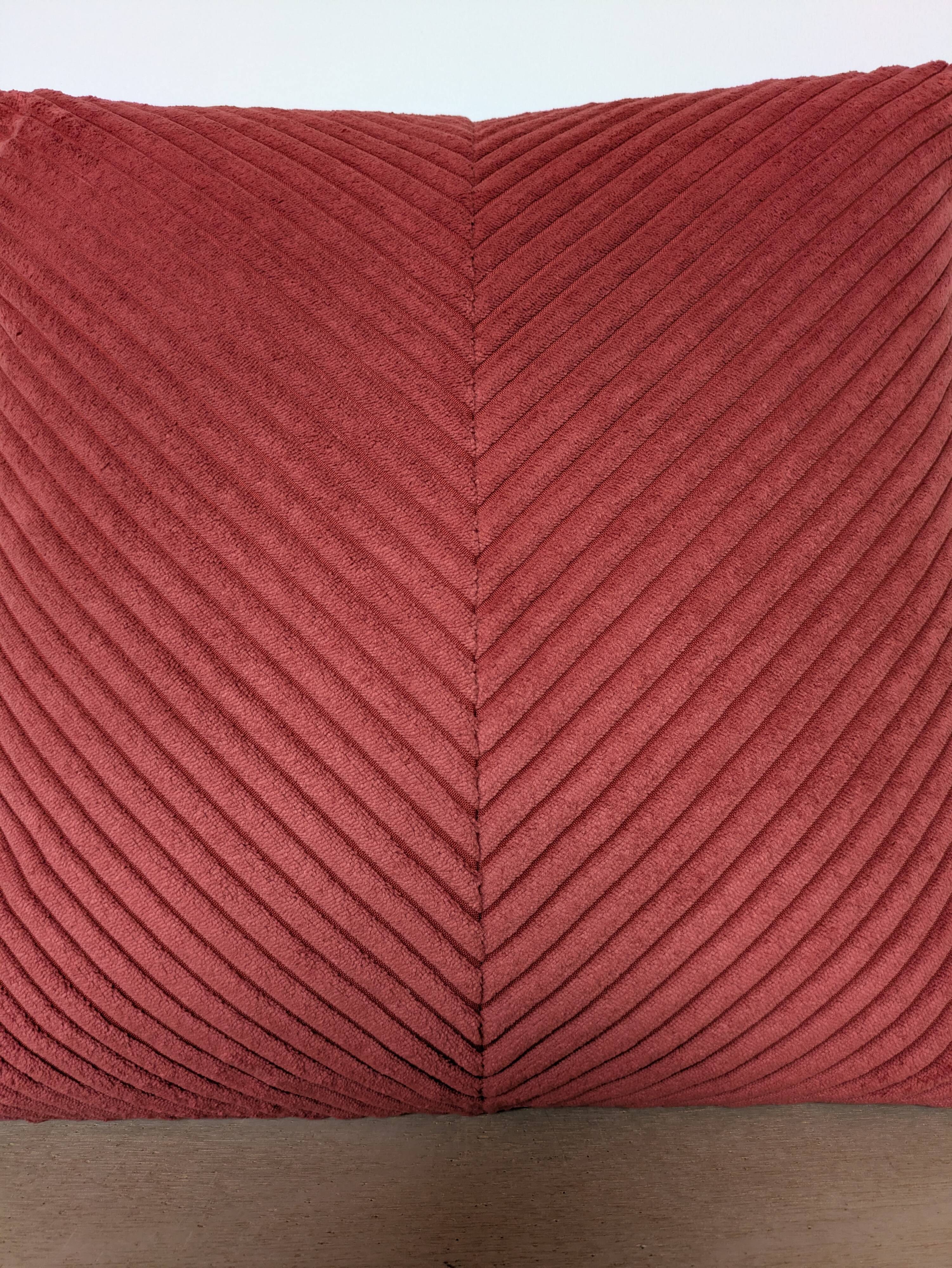 Chevron corduroy cushion