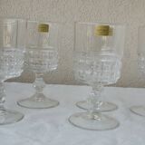 6 stemmed glasses