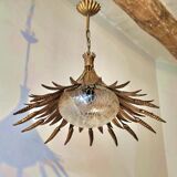 Vintage wheat ear pendant light from the 1970s