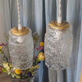 Walking lamp - Globe frosted glass 50s