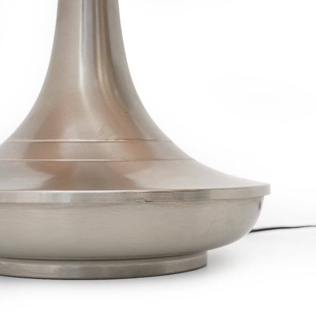 Metal table lamp with fabric shade, 1970s